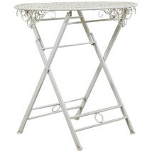 Biscottini - Table basse pliante en fer forgé, Table ronde de jardin, Bar et Restaurant, Table à thé décorative d'extérieur décoratif