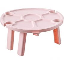 Table Pliante Portative Extérieure Verre À Vin Casier À Vin Table De Pique-Nique Table À Vin De Plage-Pink