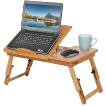 Oobest - Hofuton Table Portable pour Ordinateur, Plateau de Lit Pliable, Bureau Réglable avec Trous d'aération, Table Portable pour Ordinateur,