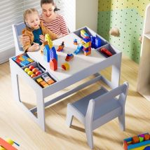 Tlgreen - Table pour enfant avec 2 chaises,Table à Dessin,Table d'Activité,Groupe de sièges pour enfant,ensemble de chaises avec plateau