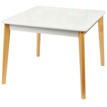 Table enfant – Dimensions L 60 x l 60 x H 48 cm – Blanc – MDF – Fornord