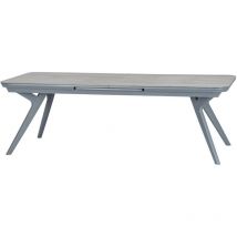Hesperide - Table de jardin extensible Pulpy gris quartz 12 places en aluminium traité époxy - Hespéride