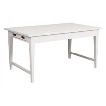 Decoration D ’ Autrefois - Table Rectangulaire 150 Cm - Bois-MDF - Blanc - Interior's