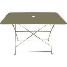 Chalet&jardin - Table rectangulaire d'extérieur pliante Bistro en acier - Taupe