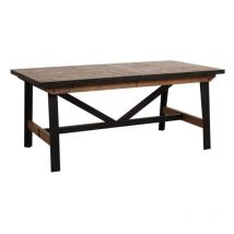 Decoration D ’ Autrefois - Table Rectangulaire Extensible - Bois-MDF - Noir - Interior's