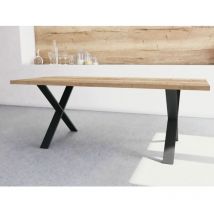 Befara - table rectangulaire style industriel claxon - Halifax / Noir