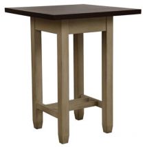 Decoration D ’ Autrefois - Table Repas Haute Carrée - Bois - Beige - Interior's