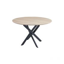 Table repas ronde MARGOT XXL pieds métal et plateau bois MDF D120cm