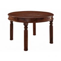 Table à manger 120x120 Acacia laqué Nougat OXFORD 332