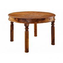 Table à manger 140x140 Acacia laqué Miel OXFORD 0333