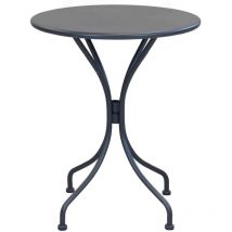 Magazzini Cosma - Table ronde Ø60 du jardin extérieur pour bar et pub avec structure en acier rond en fer Black - Black