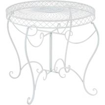 Table de jardin Sheela en fer forgé Blanc