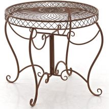 Table de jardin Sheela en fer forgé Marron antique