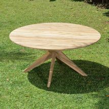 Table ronde en teck recyclé d 165 cm Sakai