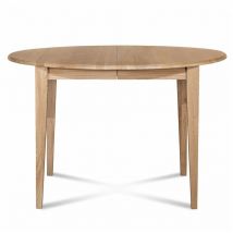 Hellin - Table ronde extensible bois D105 avec 1 allonge et pieds fuseau - victoria