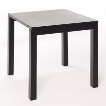Table ceramique Luxury White Almond 75x75x75cm Noir, adaptée pour intérieur et exteriéur, surface porcelanique et structure en acier SmarTile