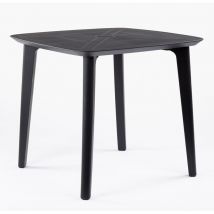 Table de jardin carrée 85x85 cm Scand Sklum Noir
