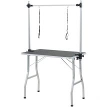 Table de Toilettage Ajustable pour Chiens Chats 2 Potences Vidaxl