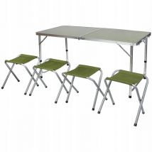 Table Touristique De Camping Pliable Et 4 Chaises