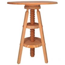 Wellhome - well home mobiliario & decoración Table pivotante, 59,5 x 65 cm - Naturel