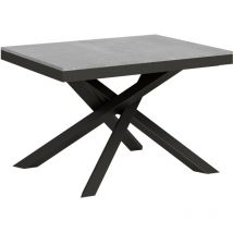Table extensible 90x120/380 cm Volantis Evolution Ciment Structure Anthracite