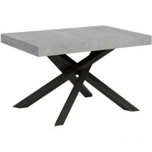 Itamoby - Table extensible 90x120/224 cm Volantis Cemento structure Anthracite