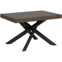 Table extensible 90x120/224 cm Volantis Noyer Structure Anthracite