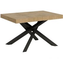 Itamoby - Table extensible 90x140/244 cm Volantis Chêne Nature Structure Anthracite