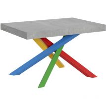 Itamoby - Table extensible 90x130/390 cm Volantis Cemento structure 4/B