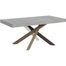 Itamoby - Table extensible 90x180/440 cm Volantis Cemento structure 4/C