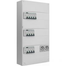 Siemens - Tableau 3 rangées pré-équipé 2 inter. diff. 40A + 1 inter. diff. 63A + 10 disjoncteurs