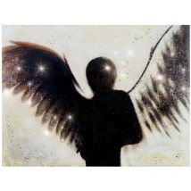Jamais utilisé] Tableau à l'huile, ange, peint à la main à 100%, toile de décoration murale xl, 120x90cm
