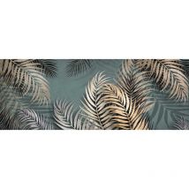 Tableau Affiche illustration feuilles d'areca - 80x30cm