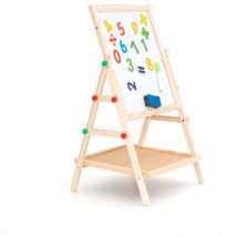 Tableau Aimanté et Tableau à Craie 2 en 1 Montessori Robincool Harvard 41x35x65 cm Bois Écologique et Accesoires Inclus