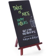 Panneau d'information publicitaire menu posé sur chevalet pour restaurants 220x360mm Hendi 664070