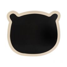 Tableau Ardoise Murale 'Ourson' 53cm Noir