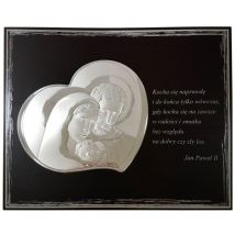 Tableau argentique moderne de la Sainte Famille avec gravure citation 25x20 Taille: 25x20 cm UGS : VL819/S
