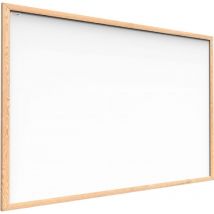 Tableau Blanc Magnétique Effaçable à Sec avec Cadre en Bois 100x80cm