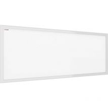 Tableau Blanc Magnétique Effaçable à Sec avec Cadre en Bois Blanc 30x70cm