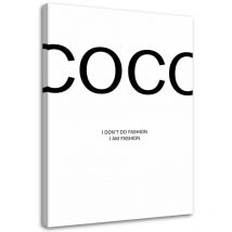 Image sur toile, citation de Coco Chanel - 60x90