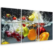 Tableau cocktail de fruits h2o , 90x60cm