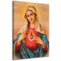 Image sur toile, Coeur de la Vierge Marie - 80x120