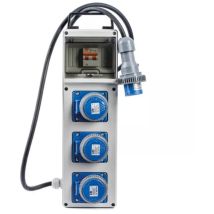 Tableau E'Lectrique Vb Electric Pl220/3 Puissance Max 3 Kw En Thermoplastique Avec Disjoncteur Diffe'rentiel Cable Magne'tothermique 2 M Ip67