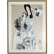 Tableau de Dame avec Cadre et Verre