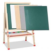 Tableau de peinture pour enfants -tableau d'écriture, tableau pour enfants avec craie et aimant,bois