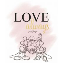 Tableau Disney - Mickey et Minnie - love always - 35 cm x 35 cm