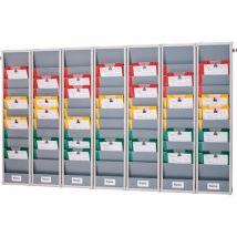 Tableau d'organisation H1282xl2300xP78 mm 7 rangées profil mural compris
