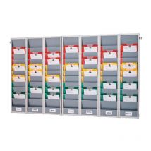 FP - Tableau d'organisation H1282xl1700xP78 mm 5 rangées profil mural compris