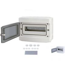 Ame Distribution - Tableau électrique étanche 12 modules apparent IP65 + borniers de terre / Neutre et 10 entrées câble