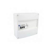 Tableau Électrique Pré-équipé 1 rangée 1 id 40A + 2 Disjoncteurs + 1 Prise 2P+T 16A Nalto